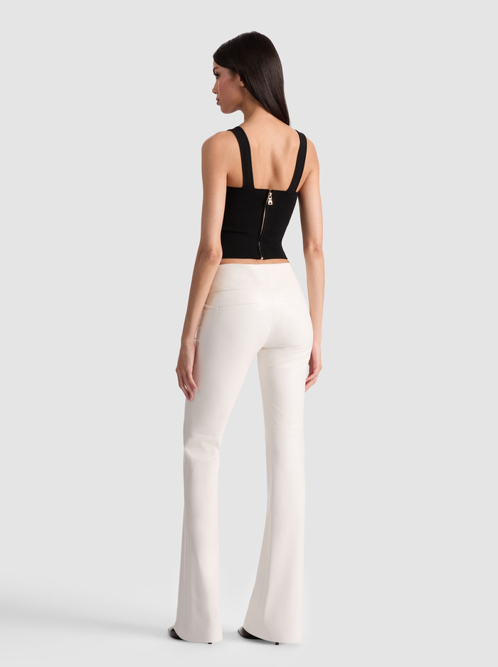 OLIVIA VEGAN BOOTCUT PANT - OFF WHITE image 2 - ALICE + OLIVIA