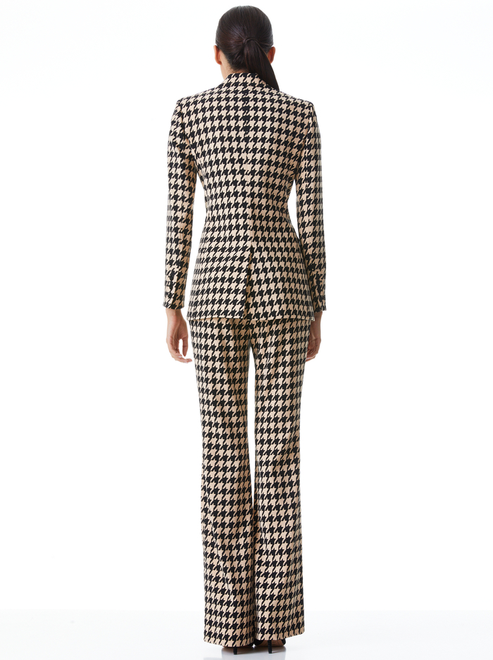 BREANN HOUNDSTOOTH FITTED BLAZER - ALMOND/BLACK image 1 - Alice And Olivia