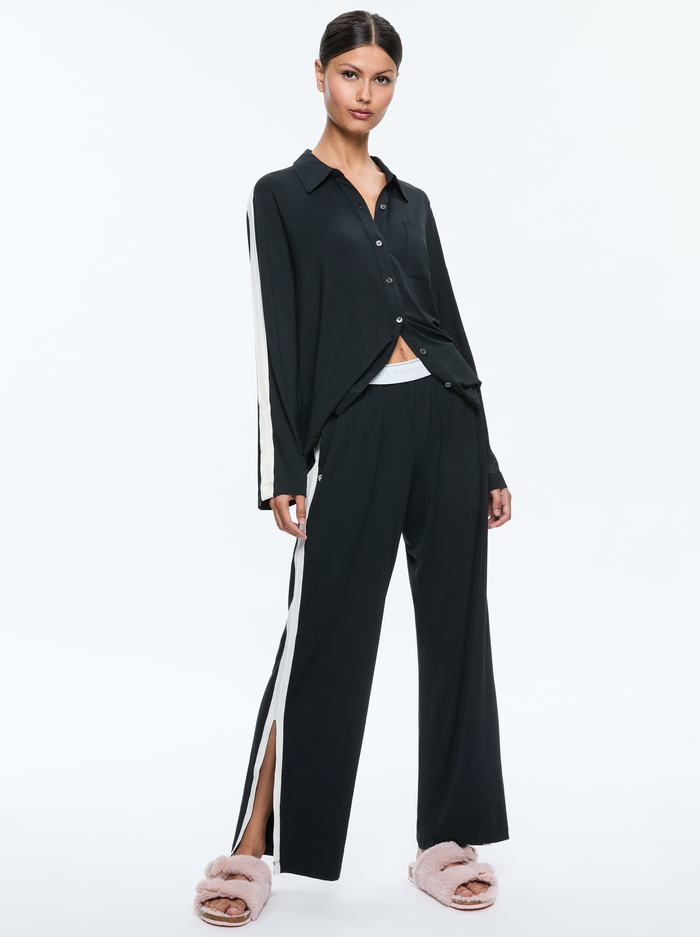 NICO LONG SLEEVE PJ 2PC SET - BLACK image 1 - Alice And Olivia