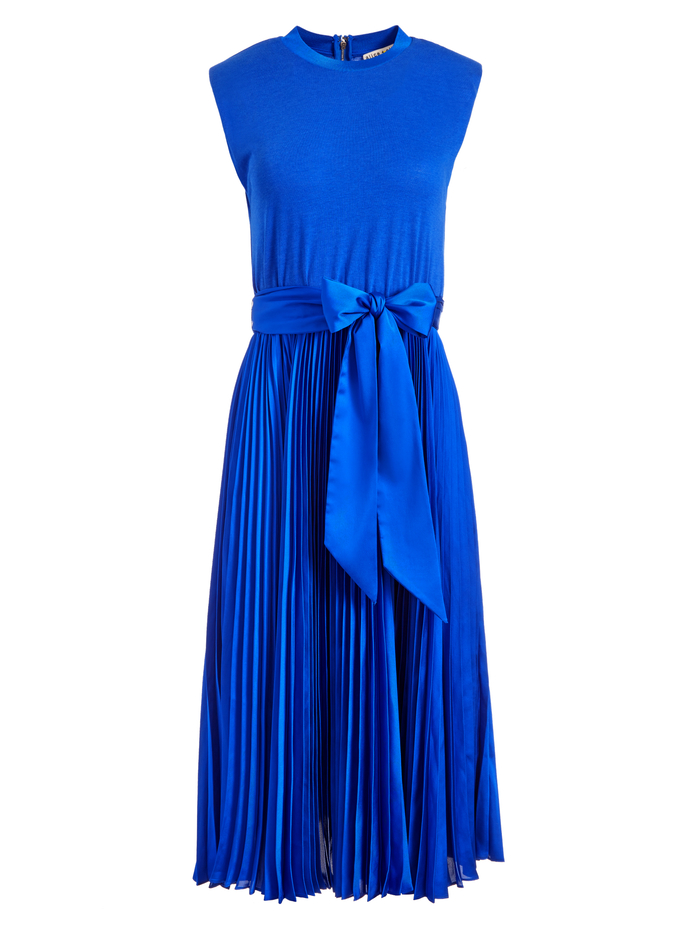 YUKI STRONG SHOULDER MIDI DRESS - COBALT image 5 - Alice And Olivia