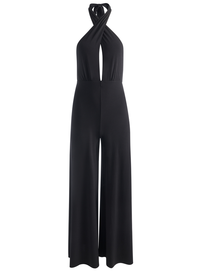 EVELINA HALTER JUMPSUIT - BLACK image 4 - ALICE + OLIVIA