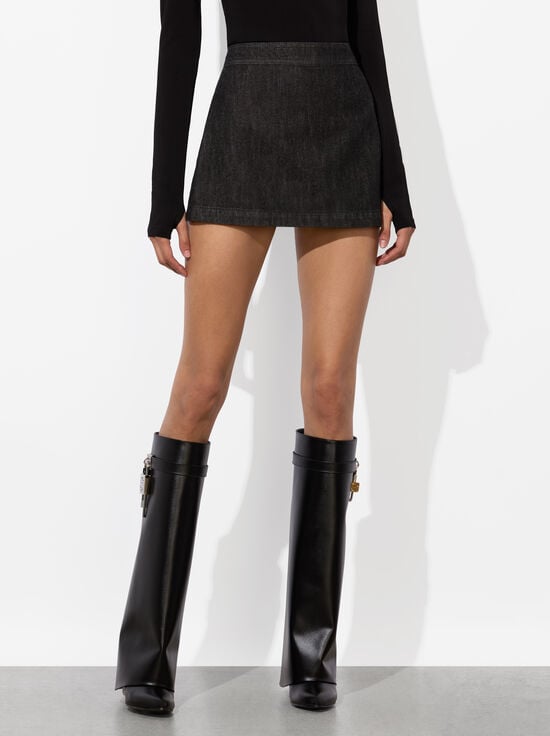 MAYA CHARCOAL BLACK-LAKELYN DENIM SKORT