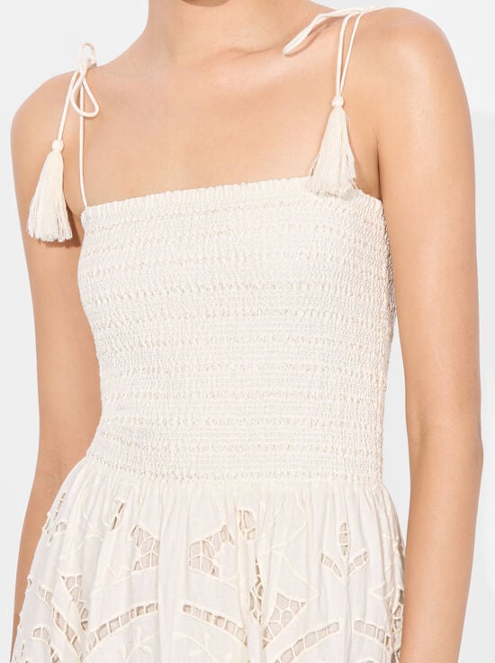 OFF WHITE-MARNA TIERED MAXI DRESS