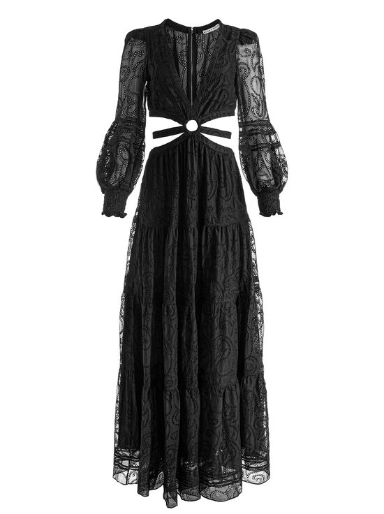 BLACK-PATRICA TIERED DRESS