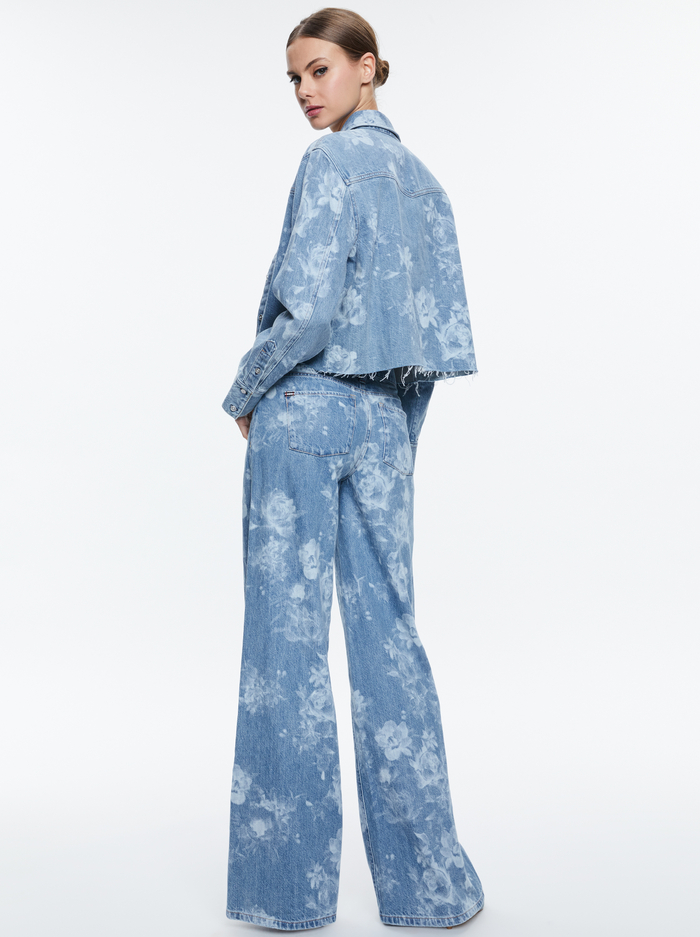 FINELY RAW HEM BUTTON DOWN - LOTUS FLORAL image 2 - Alice And Olivia