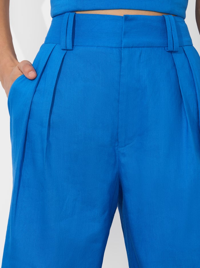 ERIC LINEN PANT - TRUE BLUE image 3 - Alice And Olivia