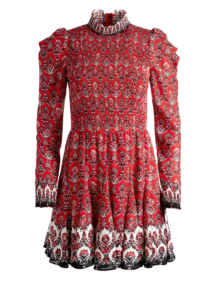 ELVIRA SMOCKED BODICE MINI DRESS - ALLURE MEDALLION image 5 - Alice And Olivia