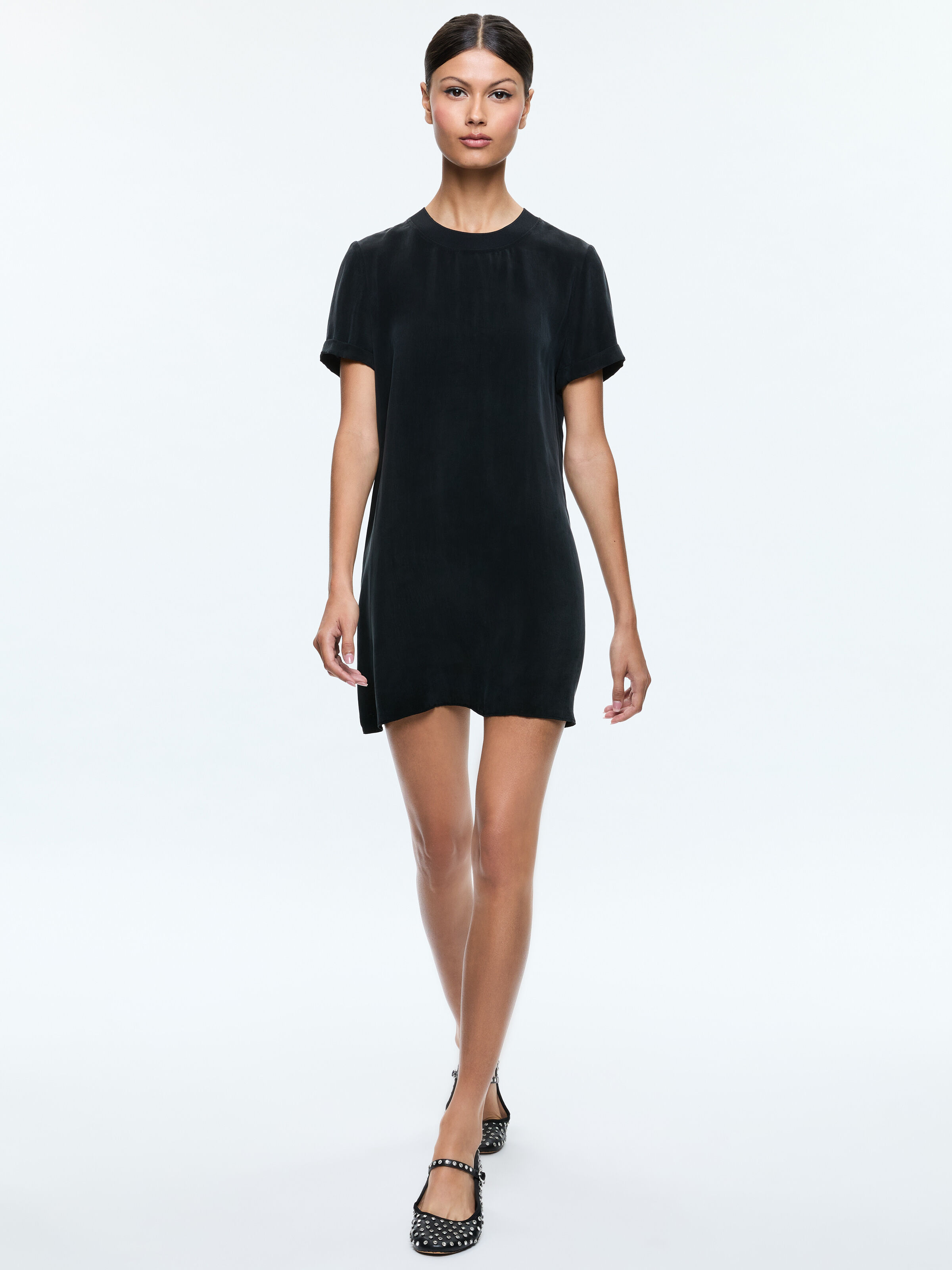 Braden Tee Shirt Dress In Black Alice Olivia
