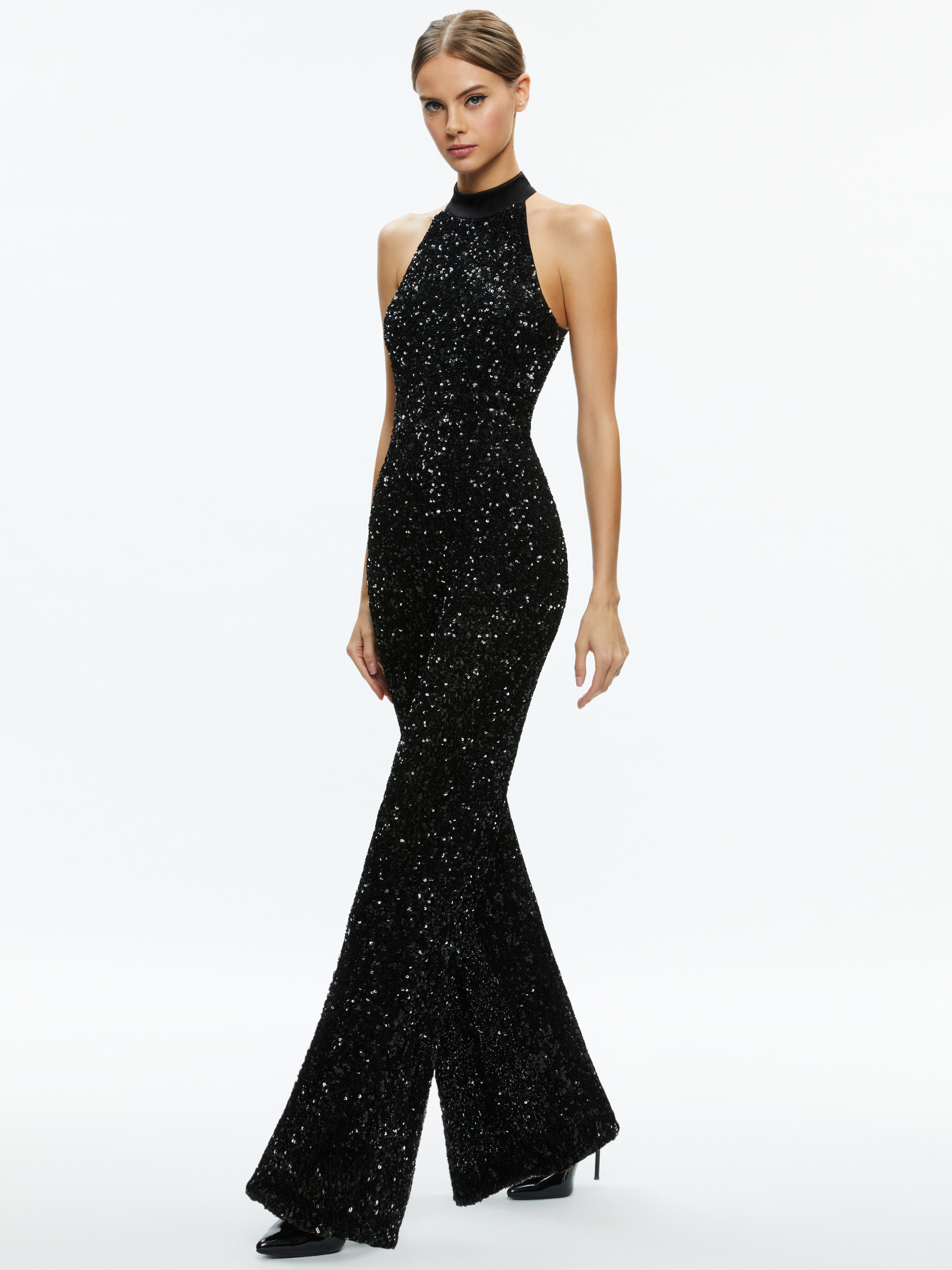 Multi Print High Neck Wide Legs Jumpsuit main image 0