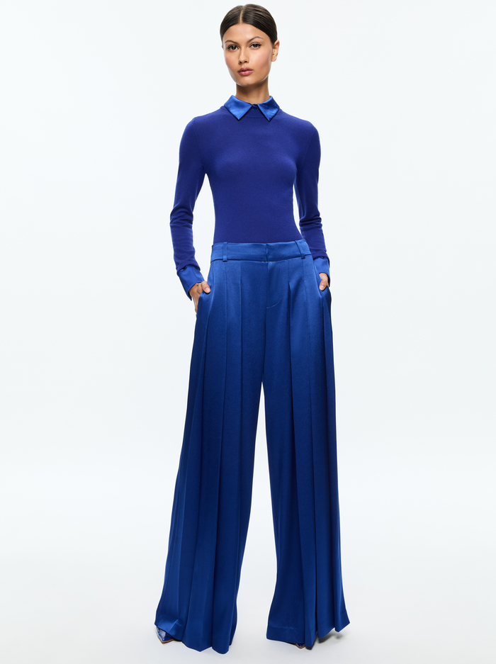 SIMON TROUSER - ROYAL image 1 - Alice And Olivia