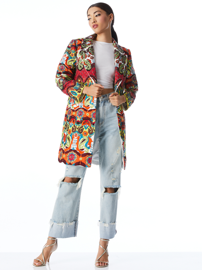 IVAN EMBELLISHED COAT - MULTI image 4 - Alice And Olivia