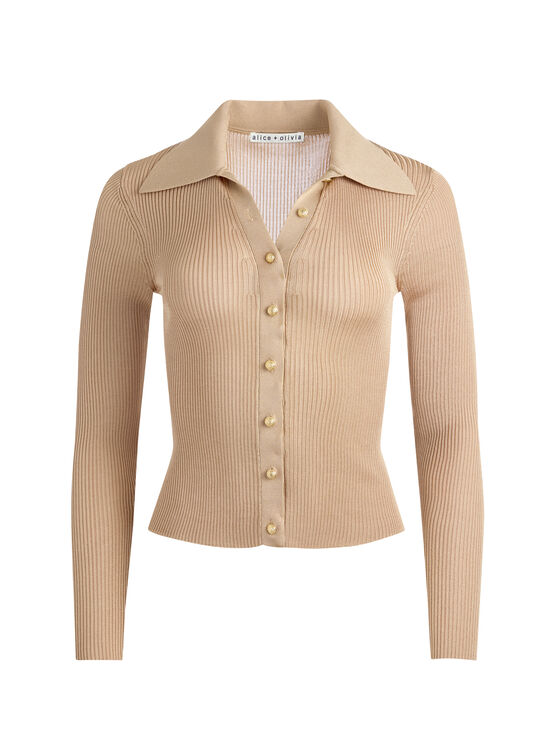TAN-NEALIE RIBBED POLO