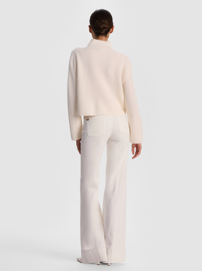 NANCE RIBBED TURTLENECK - ECRU image 2 - ALICE + OLIVIA