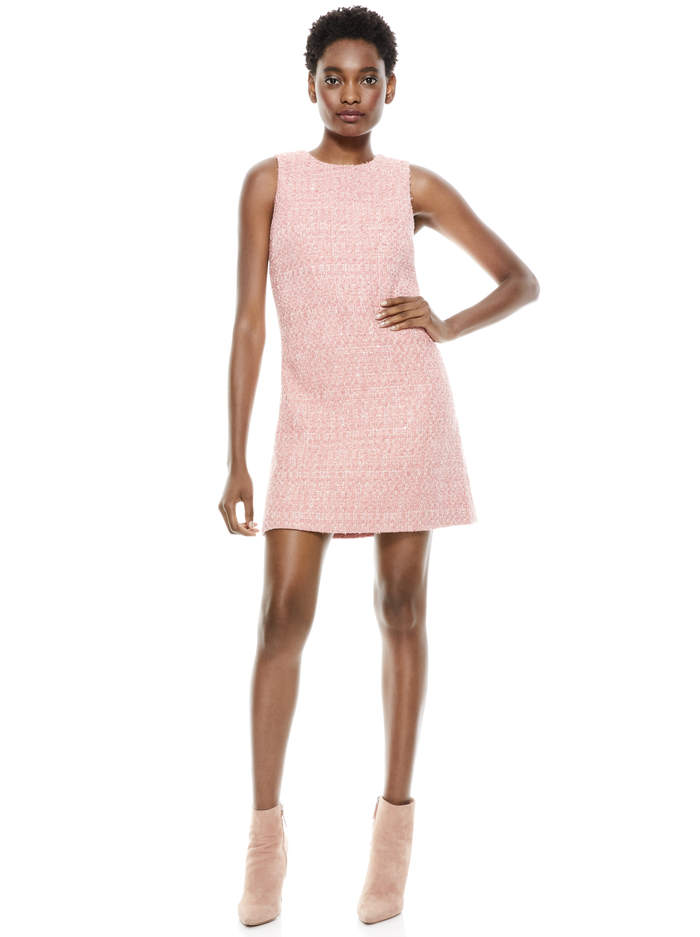 COLEY CREW NECK MINI DRESS - ROSE image 1 - ALICE + OLIVIA