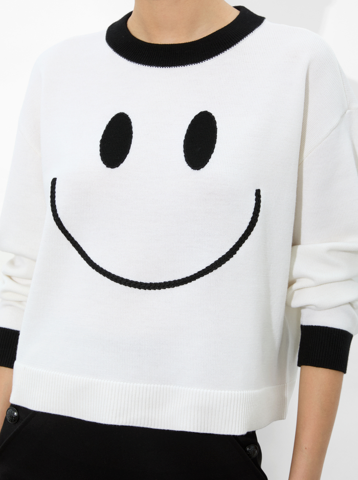 ZIGGY PULLOVER - SOFT WHITE/BLACK image 3 - Alice And Olivia