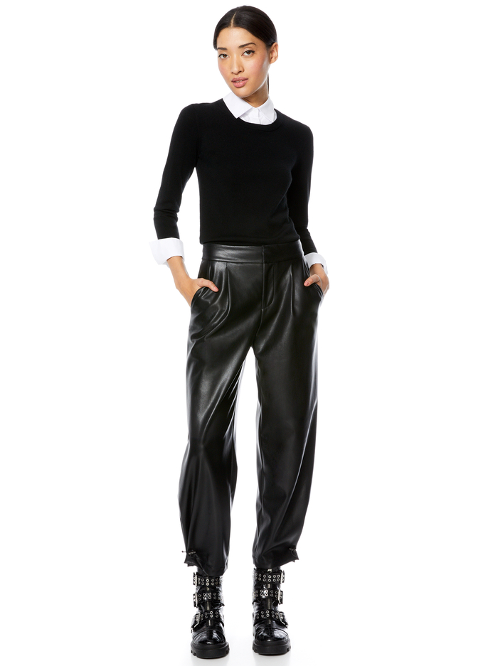 PORLA COLLARED SWEATER - BLACK/WHITE image 3 - ALICE + OLIVIA