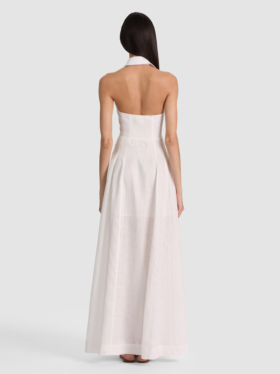 OFF WHITE-KENDALL LINEN MAXI DRESS