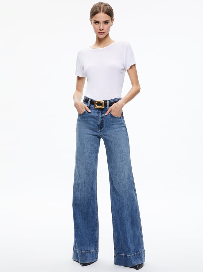 LETTY BUCKLE BELT - BLACK/GOLD image 1 - Alice And Olivia