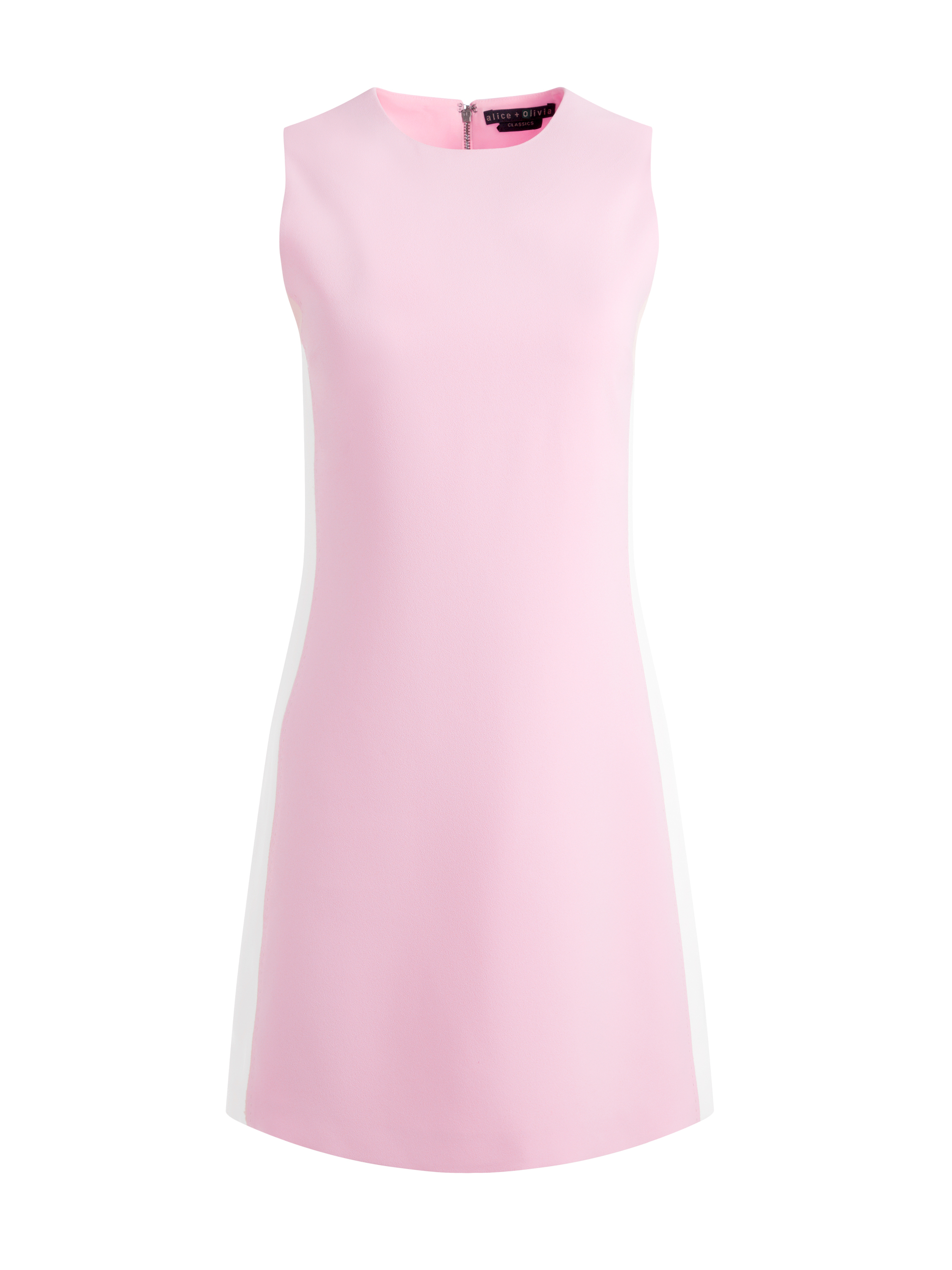 Coley Side Panel Dress In Petal/off White Alice + Olivia