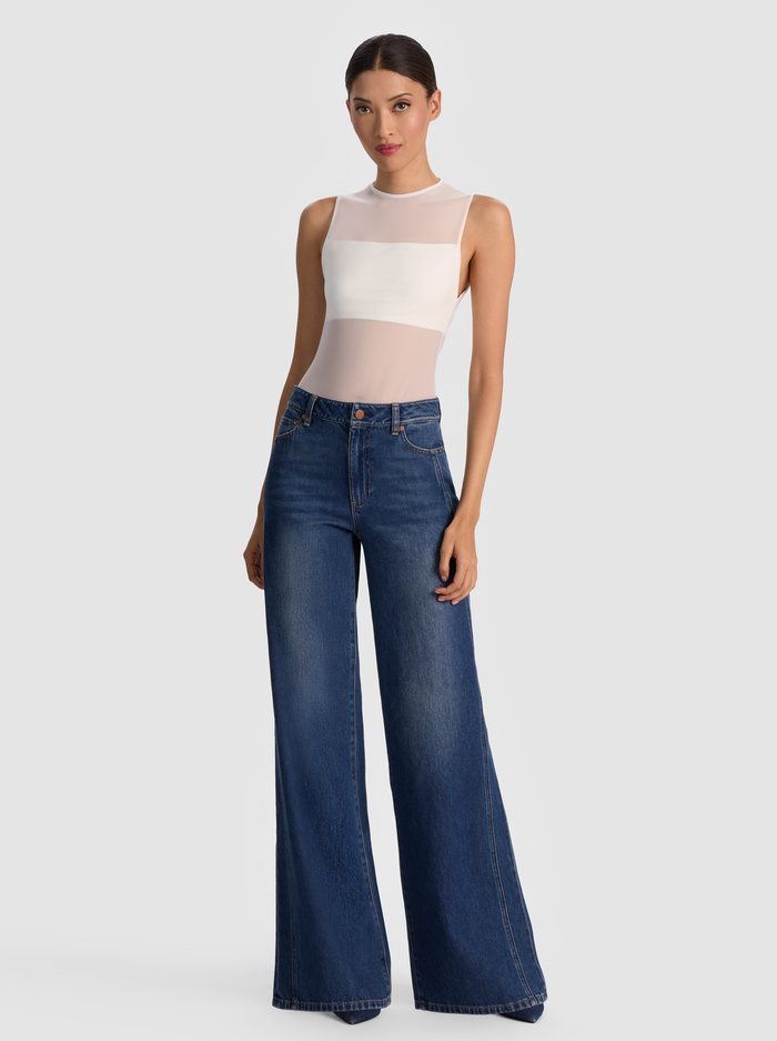 BANDEAU SLEEVELESS BODYSUIT - OFF WHITE image 1 - ALICE + OLIVIA