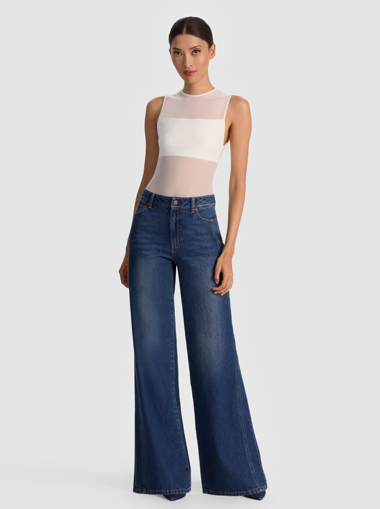 OFF WHITE-BANDEAU SLEEVELESS BODYSUIT