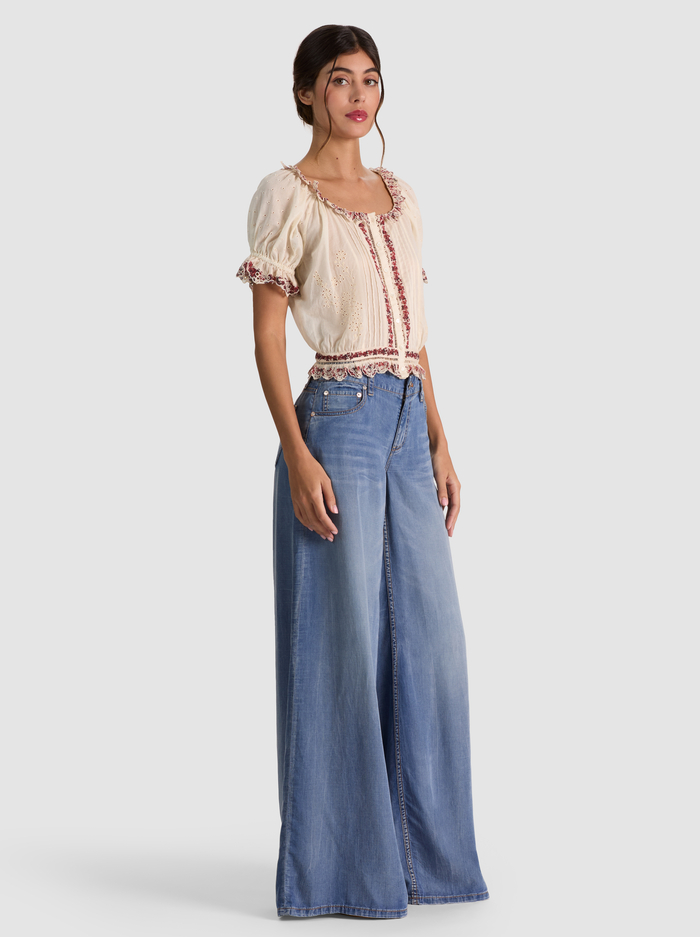 MCLAINE PUFF SLEEVE BLOUSE - ORCHARD GLOW image 4 - ALICE + OLIVIA