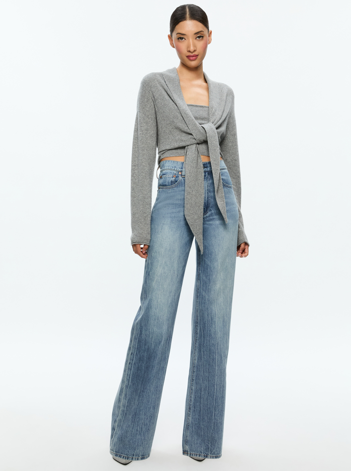 LANITA CARDIGAN - MEDIUM HEATHER GREY image 1 - Alice And Olivia