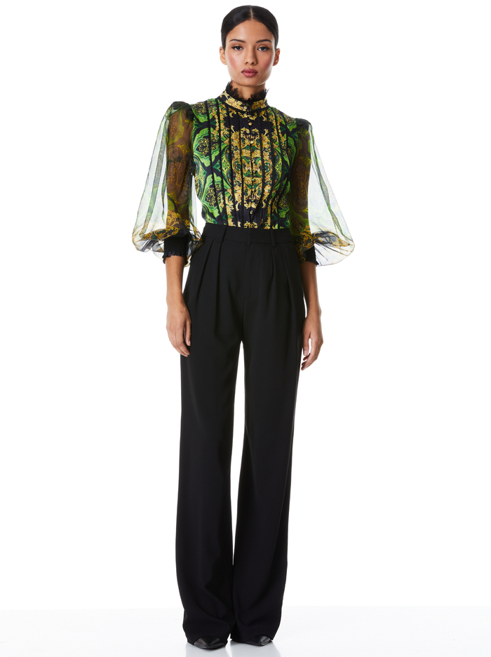 BETTINA BLOUSON SLEEVE TOP - RENDEZVOUS image 2 - Alice And Olivia