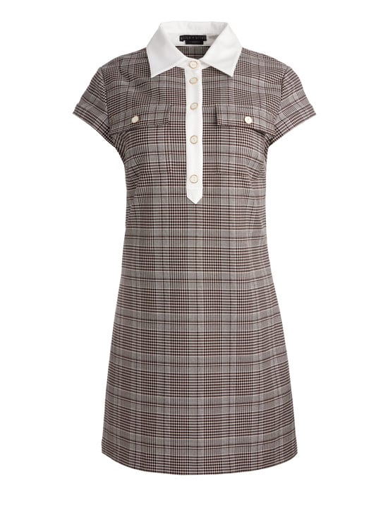 DARK CHOCOLATE/OFF WHITE-DARBY MINI DRESS