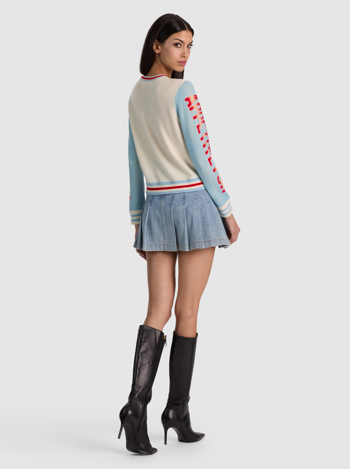 CAROLEE WOOL PRINTED PULLOVER - APPETITE FOR DESTRUCTION image 2 - ALICE + OLIVIA