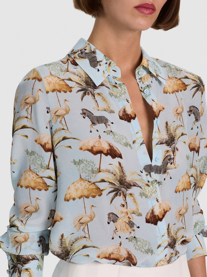 WILLA STACEFACE SILK BLOUSE - UNTAMED image 3 - ALICE + OLIVIA
