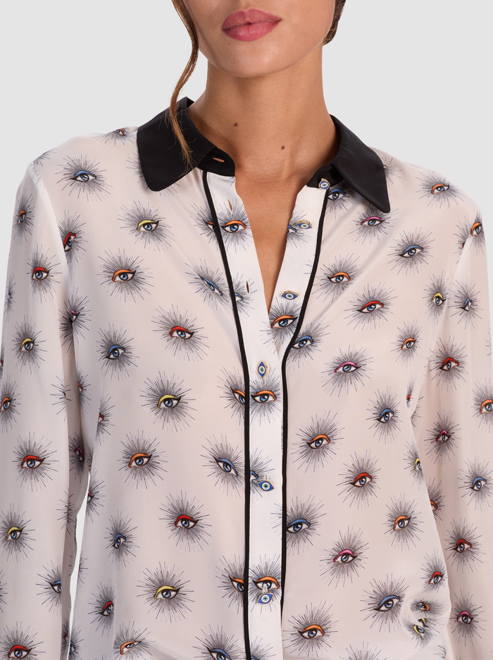 WILLA SILK BLOUSE - VISIONARY image 3 - Alice And Olivia