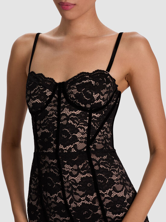 BLACK-CARISSA LACE MAXI DRESS