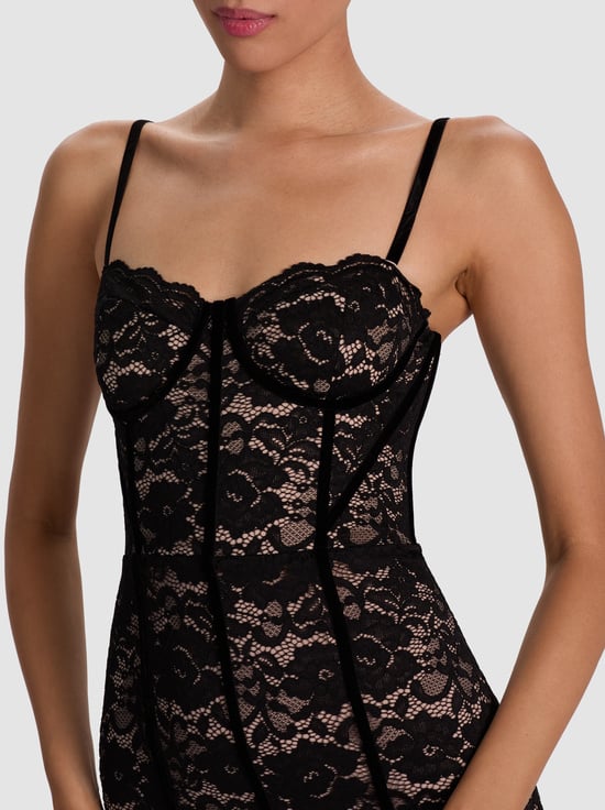 BLACK-CARISSA LACE MAXI DRESS