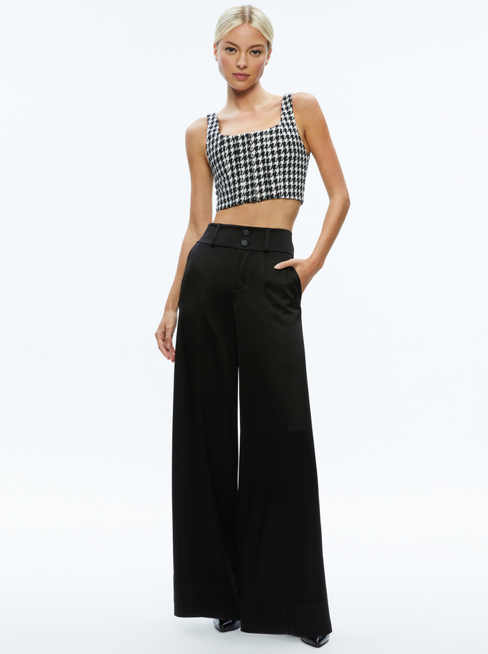 BRESLIN CORSET TOP - BLACK/OFF WHITE image 2 - Alice And Olivia