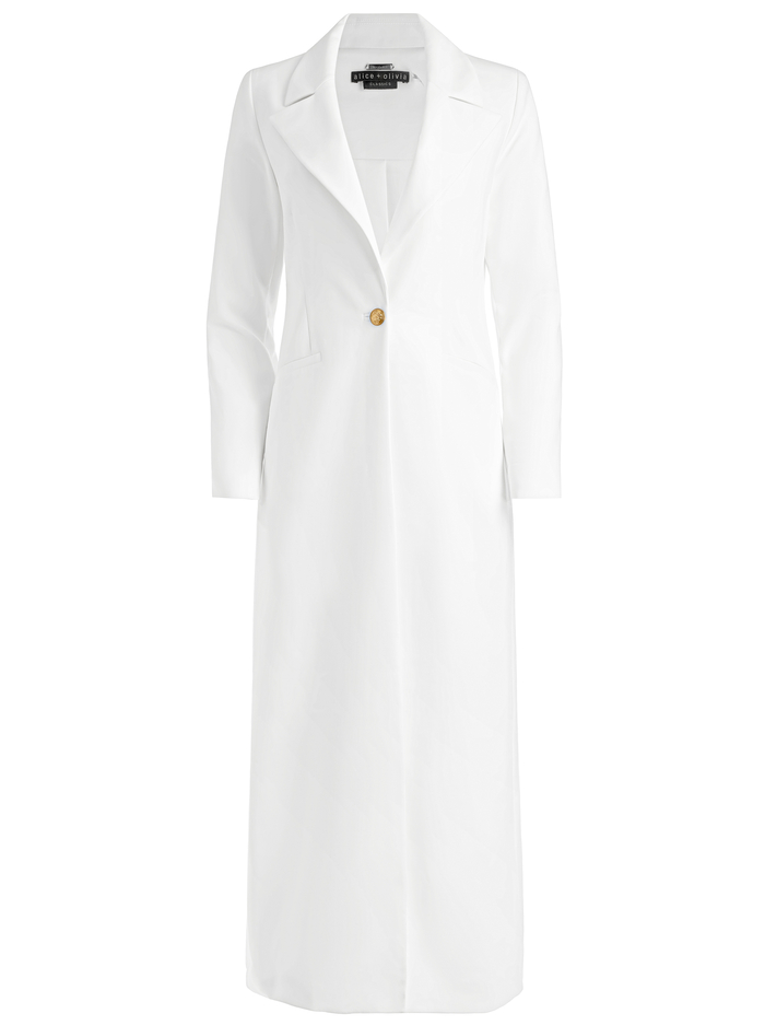 THEO NOTCH COLLAR COAT - OFF WHITE image 5 - Alice And Olivia
