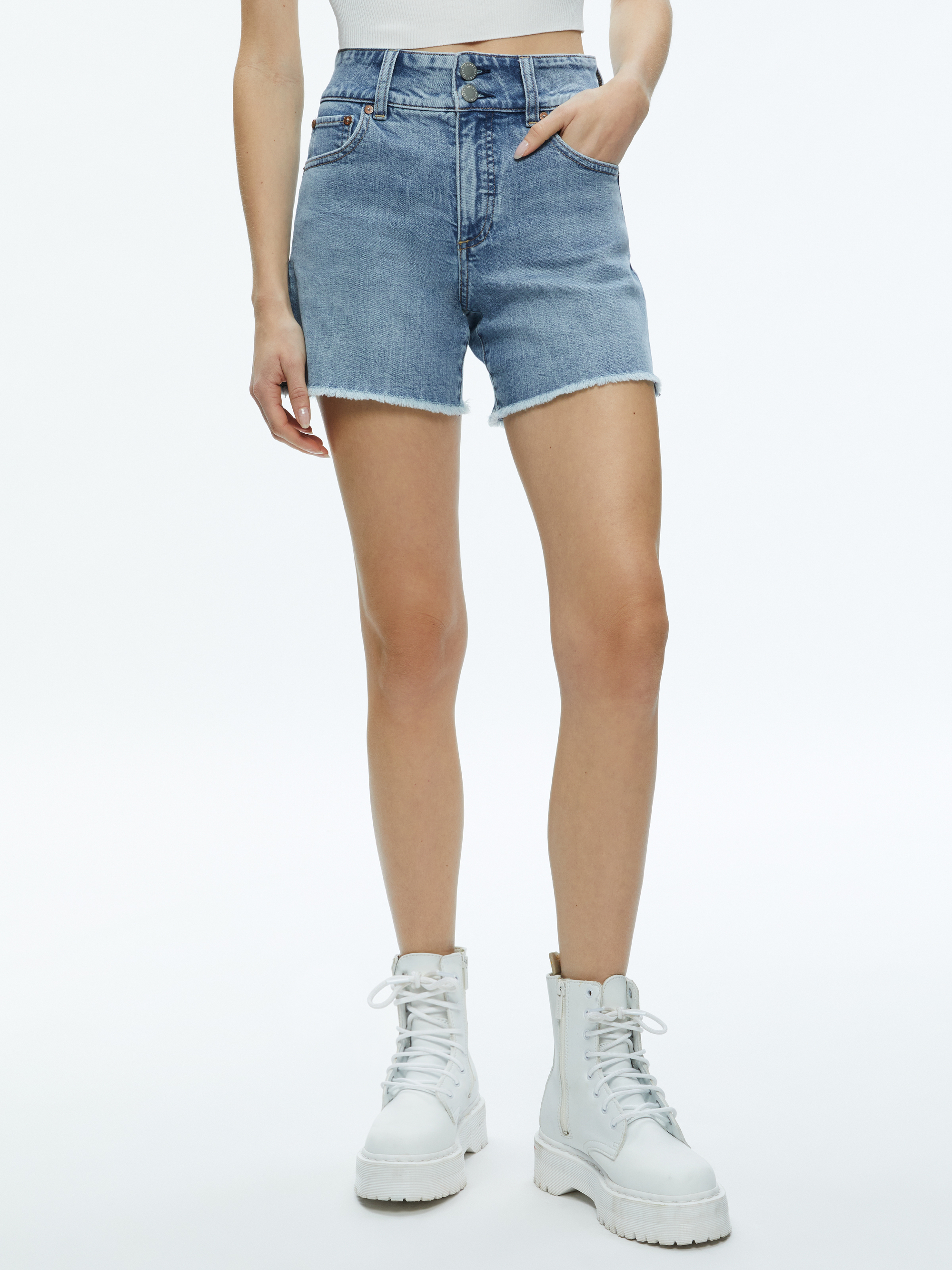 Isa High Rise Short in Blue