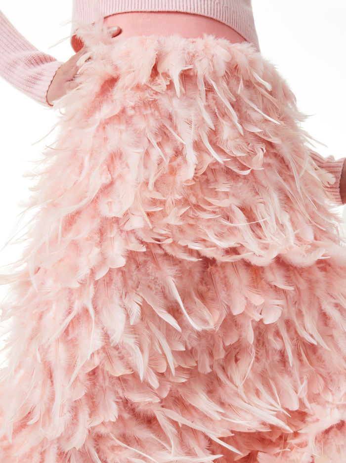 URSULA FEATHER BALL GOWN SKIRT - PINK image 3 - Alice And Olivia