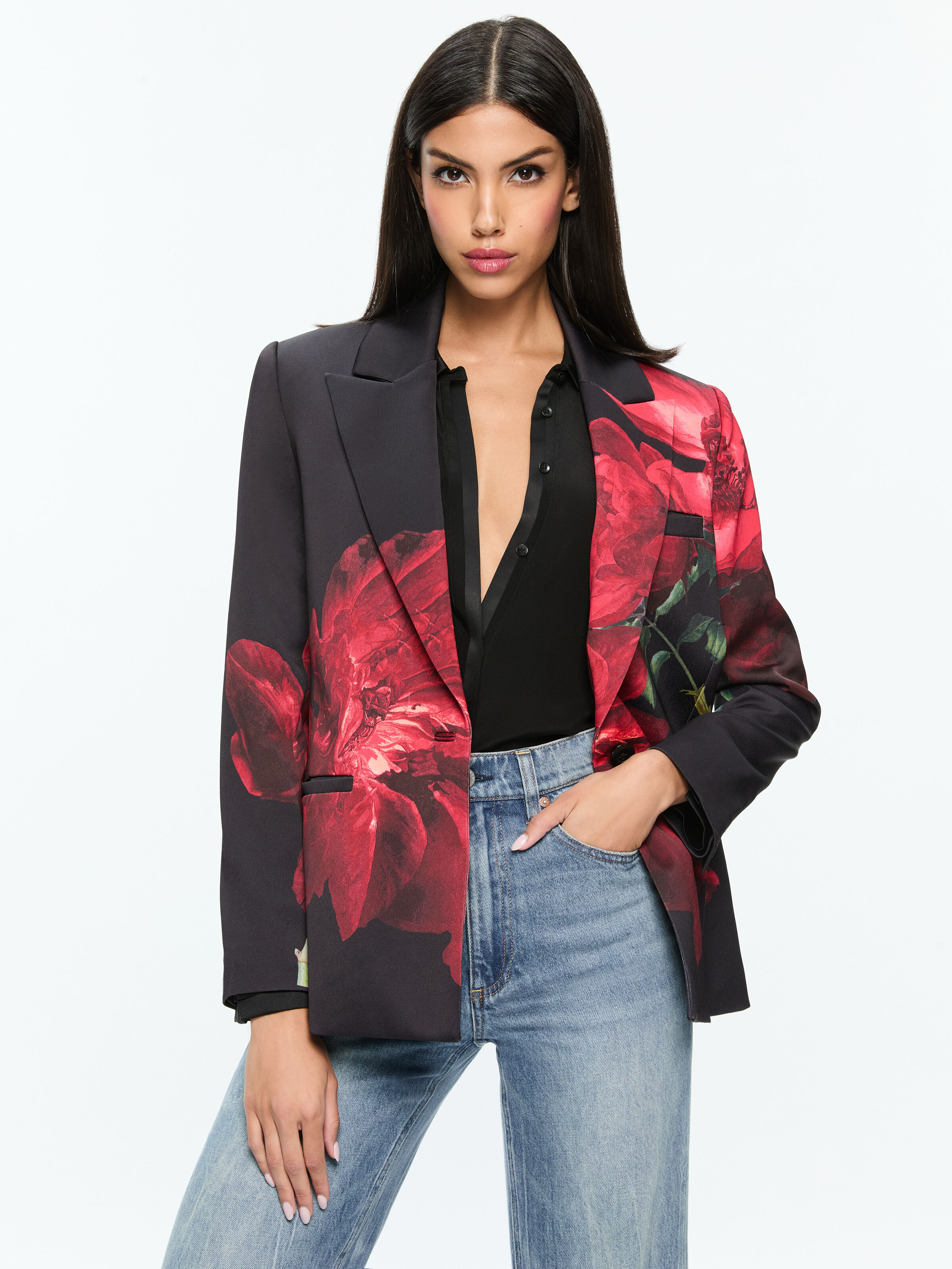 Alice and olivia floral blazer store