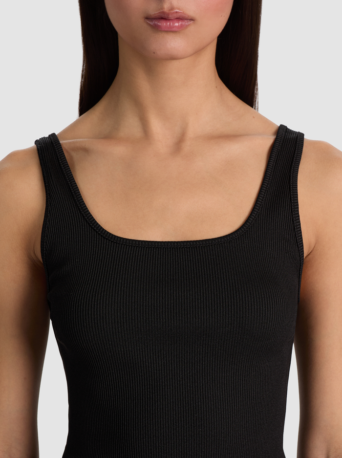DARYN RIBBED TANK - BLACK image 3 - ALICE + OLIVIA