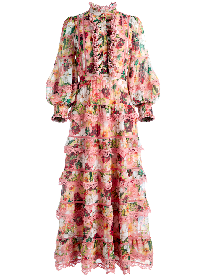BROOKE HIGH NECK MAXI DRESS - JUNIPER FLORAL ROSE image 5 - Alice And Olivia