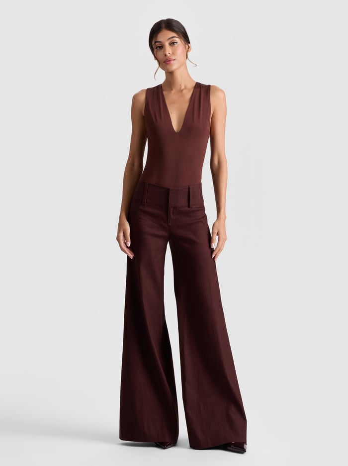 OLEA BODYSUIT - MOCHA image 4 - Alice And Olivia