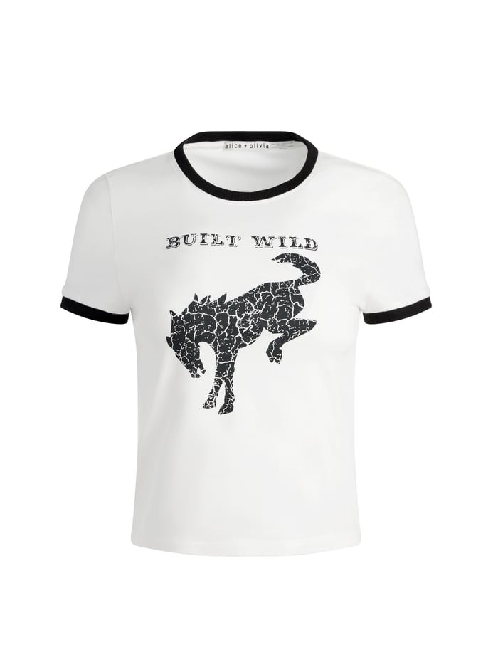 A+O X BRONCO ONIE BABY TEE - BUILT WILD image 5 - Alice And Olivia