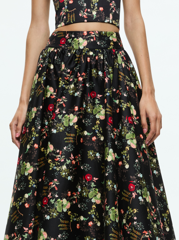 NILDA VOLUMINOUS SKIRT - BLUSH KISS BLACK image 3 - Alice And Olivia
