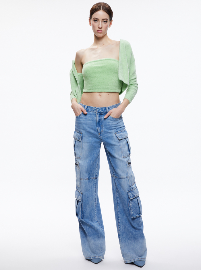 ALISON TUBE TOP SWEATER - PISTACHIO image 2 - Alice And Olivia