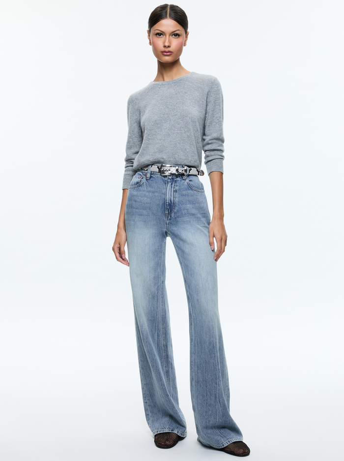 CAROLANN SHRUNKEN PULLOVER - MEDIUM HEATHER GREY image 1 - Alice And Olivia