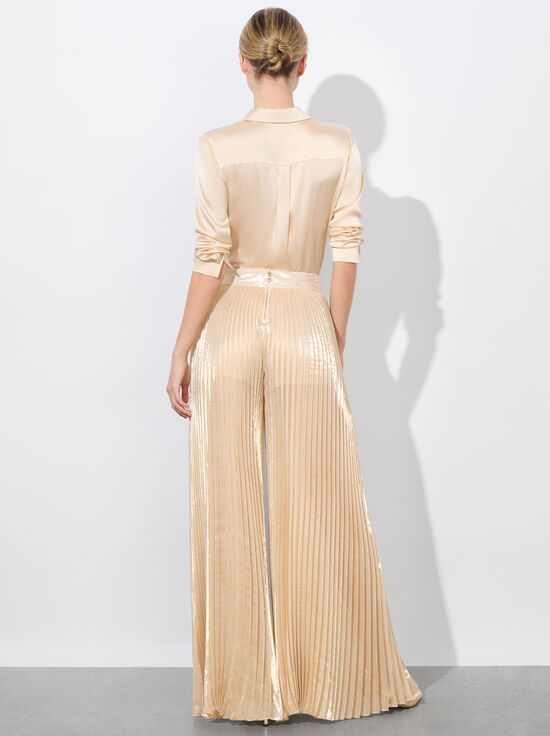 CHAMPAGNE/GOLD-ROSALIE PLEATED PANT
