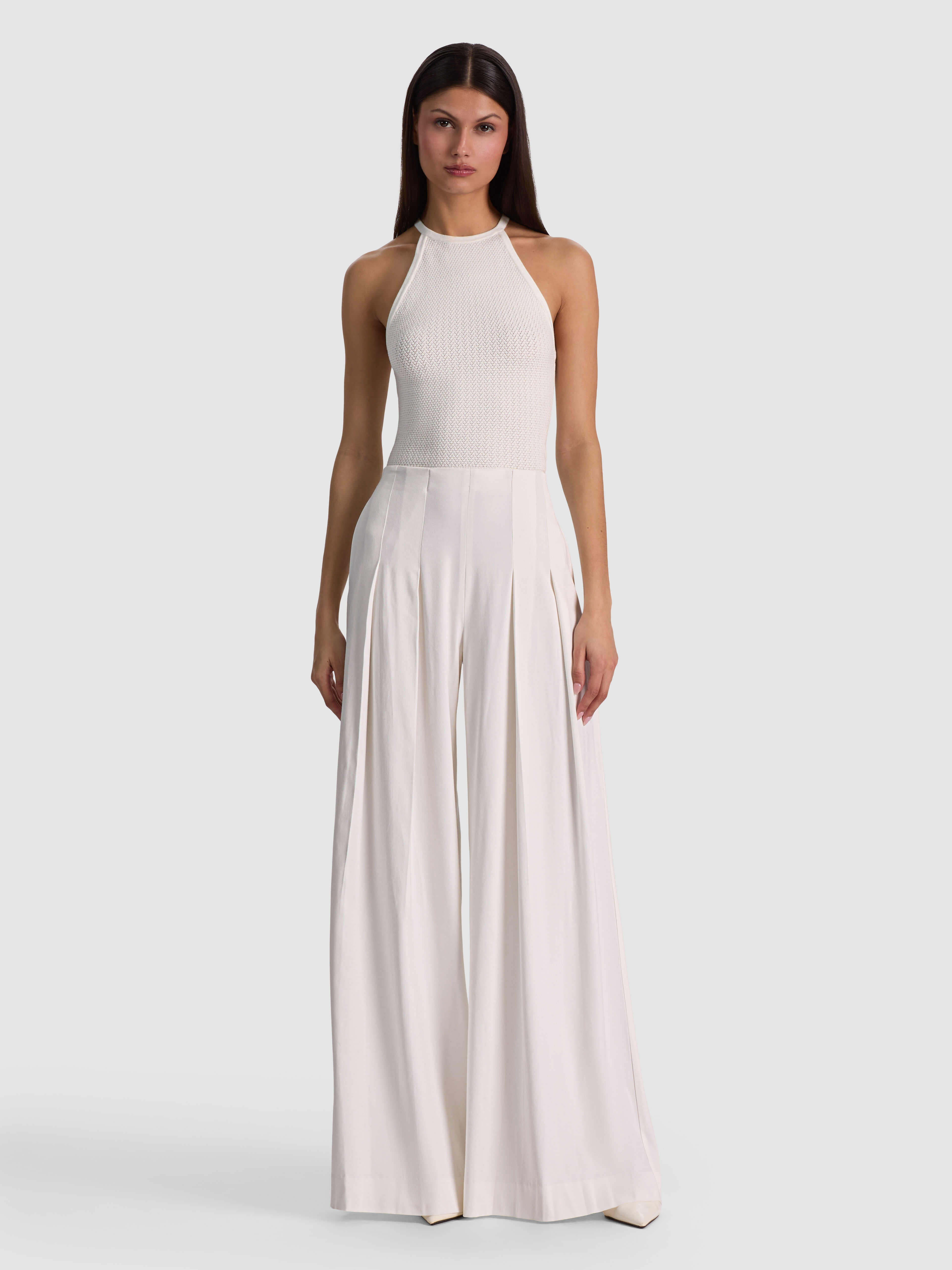 OJAI WIDE LEG PANT in OFF WHITE | ALICE + OLIVIA