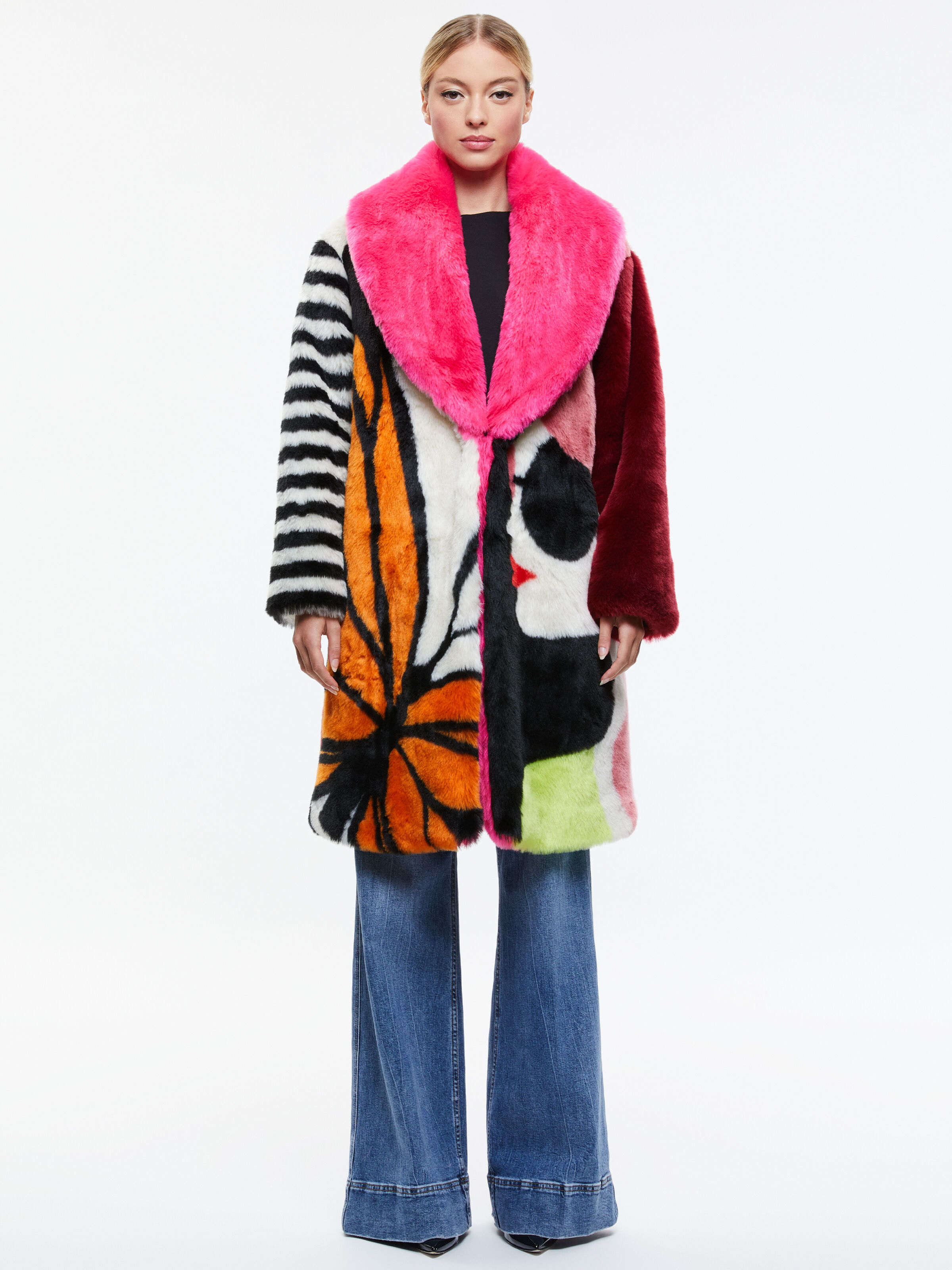 Alice and olivia faux fur jacket outlet