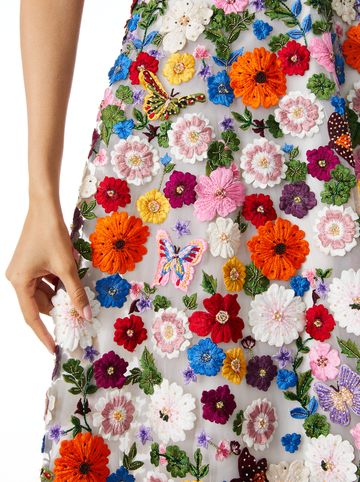 DOMENICA EMBELLISHED BALL GOWN DRESS - MULTI image 3 - ALICE + OLIVIA